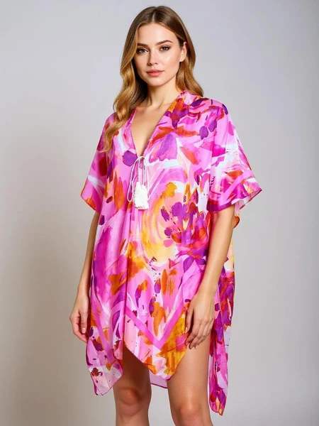 Royalfashion Paréo - Tunique de plage d'été pour femme avec motifs Wild Coast