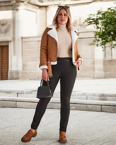 Tregging noir isolé pour femme GRANDE TAILLE - Vêtements