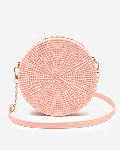 Sac à main pour femme rose clair avec gaufrage - Accessoires