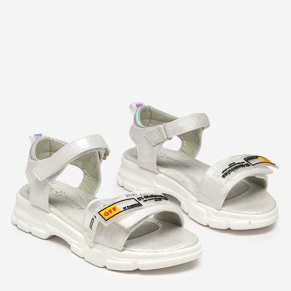 Sandales brillantes argentées pour filles Lorij - Chaussures