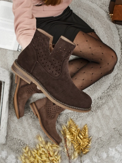 Bottines pour femmes en cuir naturel Rito