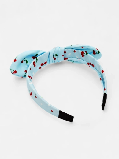Royalfashion Bandeau pour enfants avec nœud et imprimé cerises