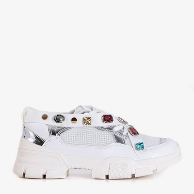 OUTLET Baskets blanches pour femmes à semelle épaisse Jocasta - Footwear