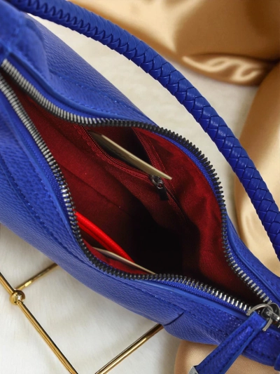 Royalfashion Petit sac à main pour femme en cuir écologique avec sangle décorative Lacquea