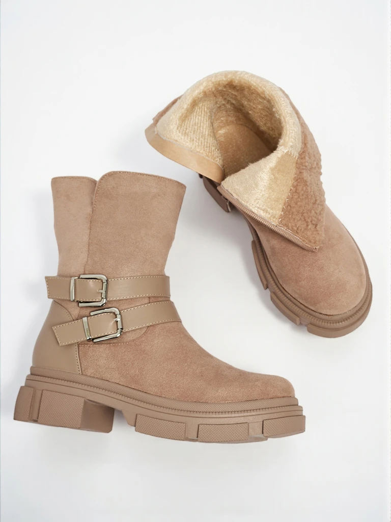 Bottines hautes pour femmes en éco-daim Callire