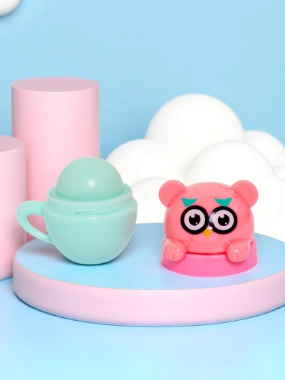 Baume à lèvres pour enfants avec un ours dans une tasse - hydrate et régénère