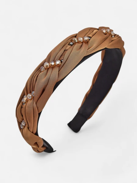 Royalfashion Serre-tête avec tresse et perles