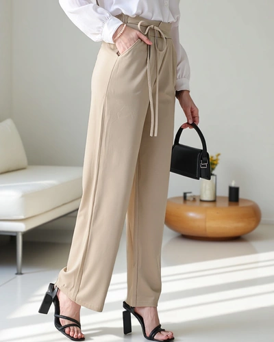Pantalons larges pour femmes Royalfashion avec liens latéraux