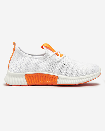 Chaussures de sport blanches pour femmes avec inserts orange Kedeti - Footwear