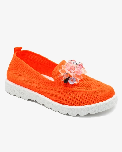 Royalfashion Demi-pointes à enfiler pour femmes Orange Enweta