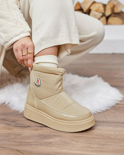 Royalfashion Bottes de neige à enfiler pour femme de couleur marron clair Ademra