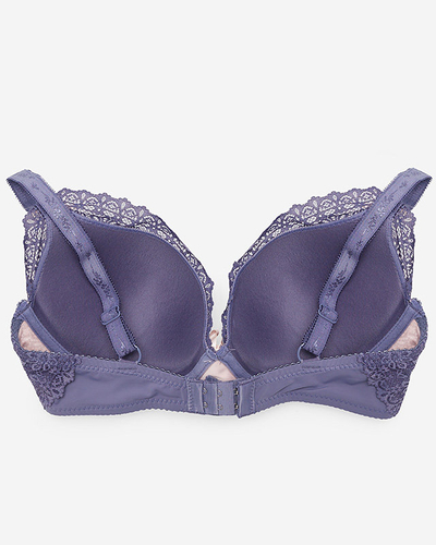Soutien-gorge en dentelle violet-rose pour femme - Sous-vêtements