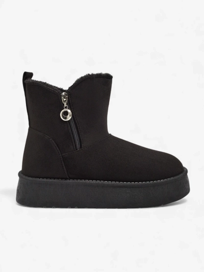 Bottines pour Femmes Aurora Noires en Cuir Écologique pour l'Hiver