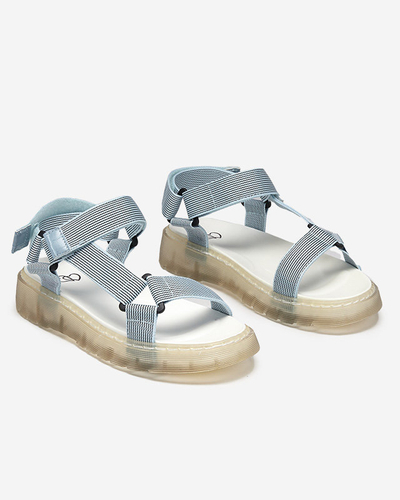 Sandales velcro Cinore bleues pour femmes - Footwear