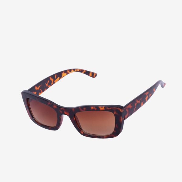 Lunettes de soleil slim femme marron imprimé léopard - Accessoires