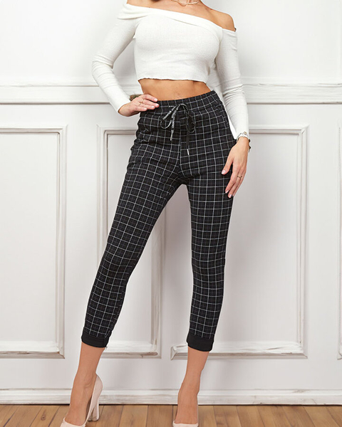 Royalfashion Pantalon à carreaux pour femme