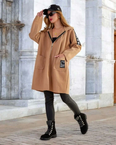 Royalfashion Veste femme a'la manteau jusqu'aux genoux