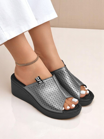 Royalfashion Sandales compensées pour femmes Luna Wedge