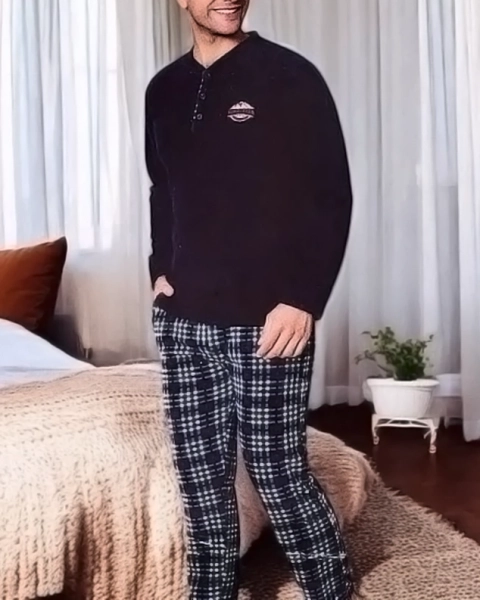 Pyjama à carreaux pour hommes Royalfashion a' la polar