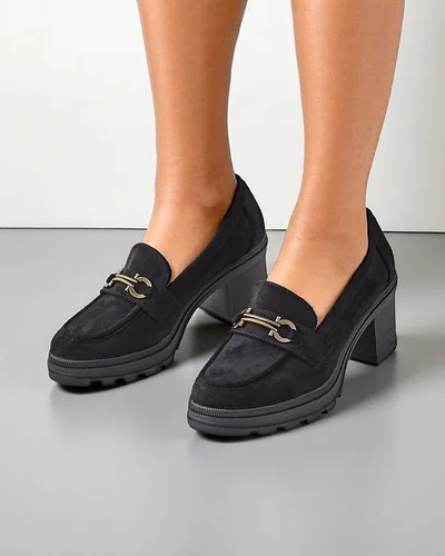 Royalfashion Mocassins à talons pour femmes Tollinge