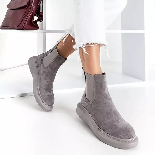 OUTLET Slip-on boots femme grises Bilbao - Chaussures