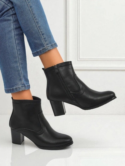 Bottines pour femmes en cuir écologique à talons Lunar Crest