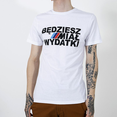 T-shirt homme en coton blanc avec imprimé - Vêtements