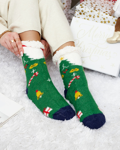 Royalfashion Warmed Christmas Green Women's Socks