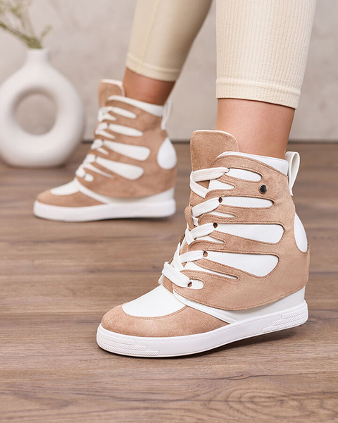 Royalfashion Marron clair Pamstinsa Bottes sportives à talons pour femmes