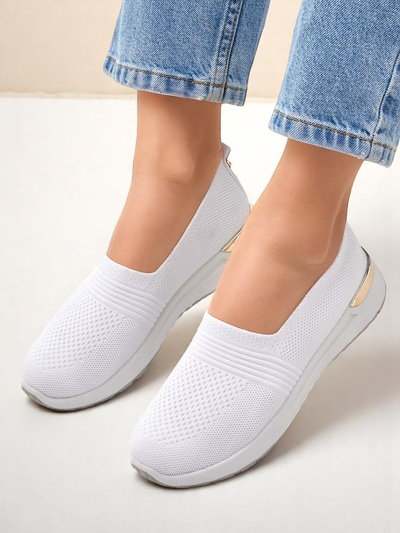 Royalfashion Chaussures à enfiler en tissu pour femmes Perfeti