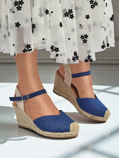 Royalfashion Sandales compensées pour femme Solara Espadrilles