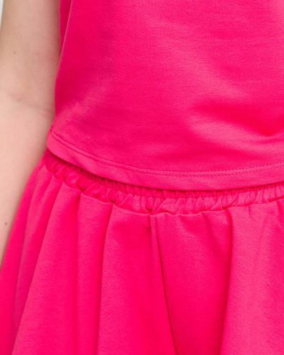 Ensemble crop top sport femme rose foncé - Vêtements