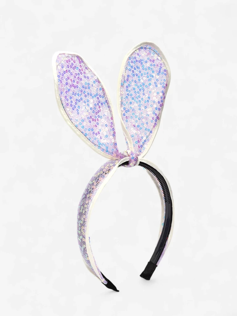 Royalfashion Bandeau pour enfants avec oreilles de lapin et paillettes