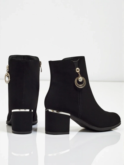 Bottines femme en cuir écologique à talons Norevaya