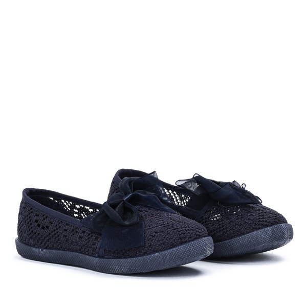 Sneakers fille bleu marine avec noeud Sugar Bomb - Chaussures 1