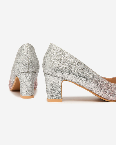 Royalfashion Escarpins à talons aiguilles Yapunni rose argenté pour femme
