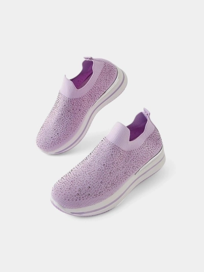 Royalfashion Baskets femme à enfiler avec des strass Adeq