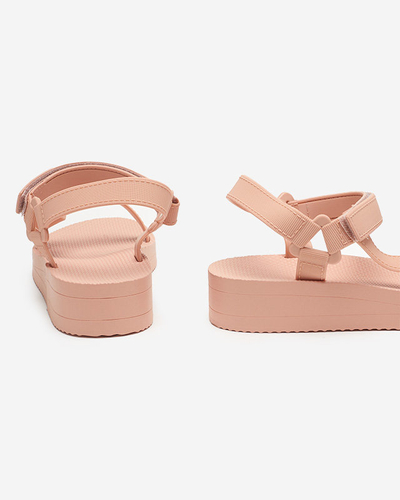 OUTLET Sandales plates roses pour femmes Ostoy-Shoes