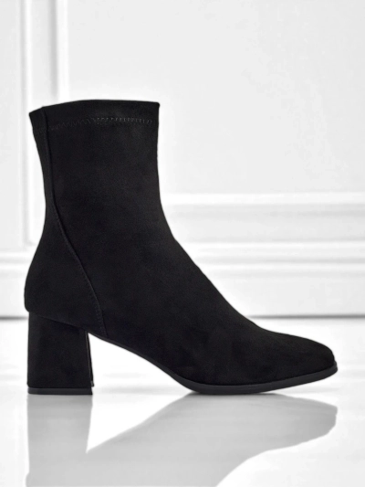 Bottines femme en éco-daim à talons épais Evron