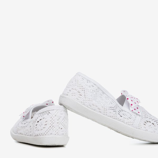 Espadrilles à enfiler blanches karité pour enfants - Chaussures