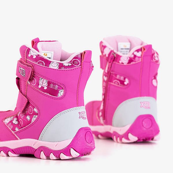 Bottes de neige pour enfants fuchsia avec imprimés Balbina - Footwear