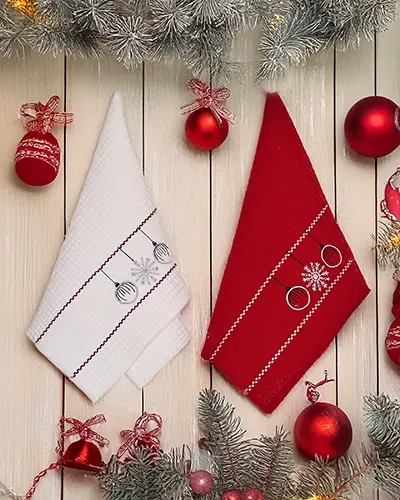 Ensemble de serviettes Royalfashion Holiday Bonne année