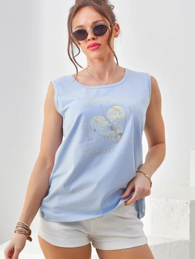 Débardeur en coton pour femmes Royalfashion avec cœur