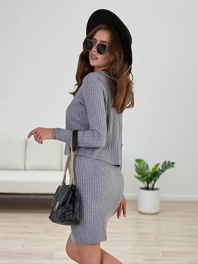 Royalfashion Ensemble femme avec pull et robe