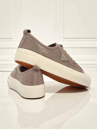Sneakers pour femmes Hypatia Mesh marron clair pour l'été semelle plate 3cm