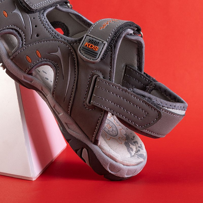 Sandales enfant grises avec Velcro Roser - Chaussures