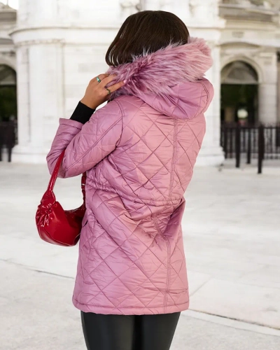 Royalfashion Veste matelassée pour femme en rose