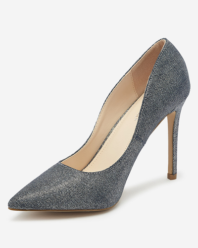 Escarpins à talon pour femme graphite holographique Soddo Footwear