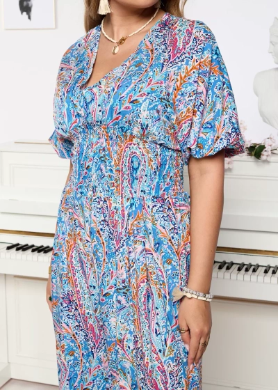Combinaison à motifs pour femme en bleu- Vêtements