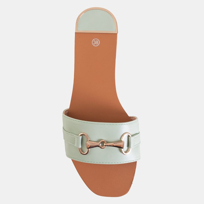 Pantoufles Josefa pour femmes vert clair - Chaussures